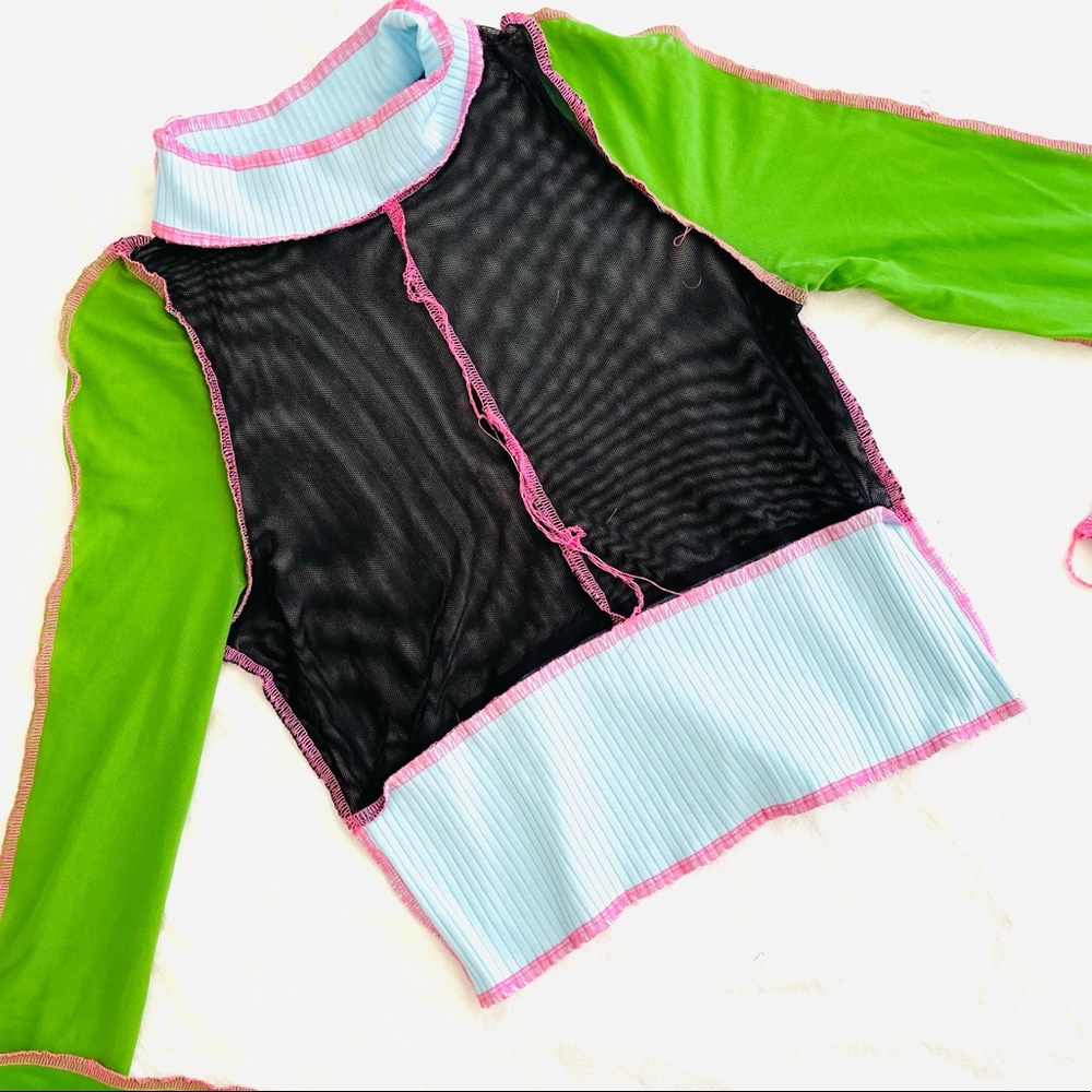 Girls Deconstructed Mesh Top - Juniors 16